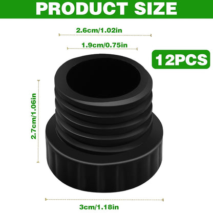12Pcs Light Socket Covers, Safety Cap Plugs for String Lights, Protective Caps for Recessed/Standard Sockets V1258-DP02-B-2875
