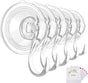 Large Suction Cup Hooks with Wipes, Heavy Duty, Removable and Reusable, Clear, 5 Pcs V1258-DP02-B-288