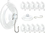 Suction Cup Hooks, 1.77 Inch Small Window Suction Cups with Metal Hooks, Removable and Reusable, Clear, 12 Pcs V1258-DP02-B-289