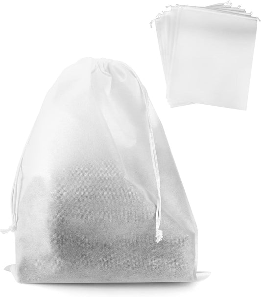 Drawstring Dust Covers, 6 Pcs Breathable Non-woven Fabric Large Cloth Storage Pouch String Bag for Handbags V1258-DP02-B-2890