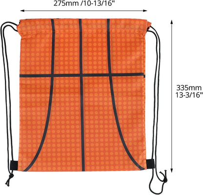 Small Sport Drawstring Bags - 12 Pack Basketball Style Foldable Polyester Backpacks with Adjustable Straps V1258-DP02-B-2896