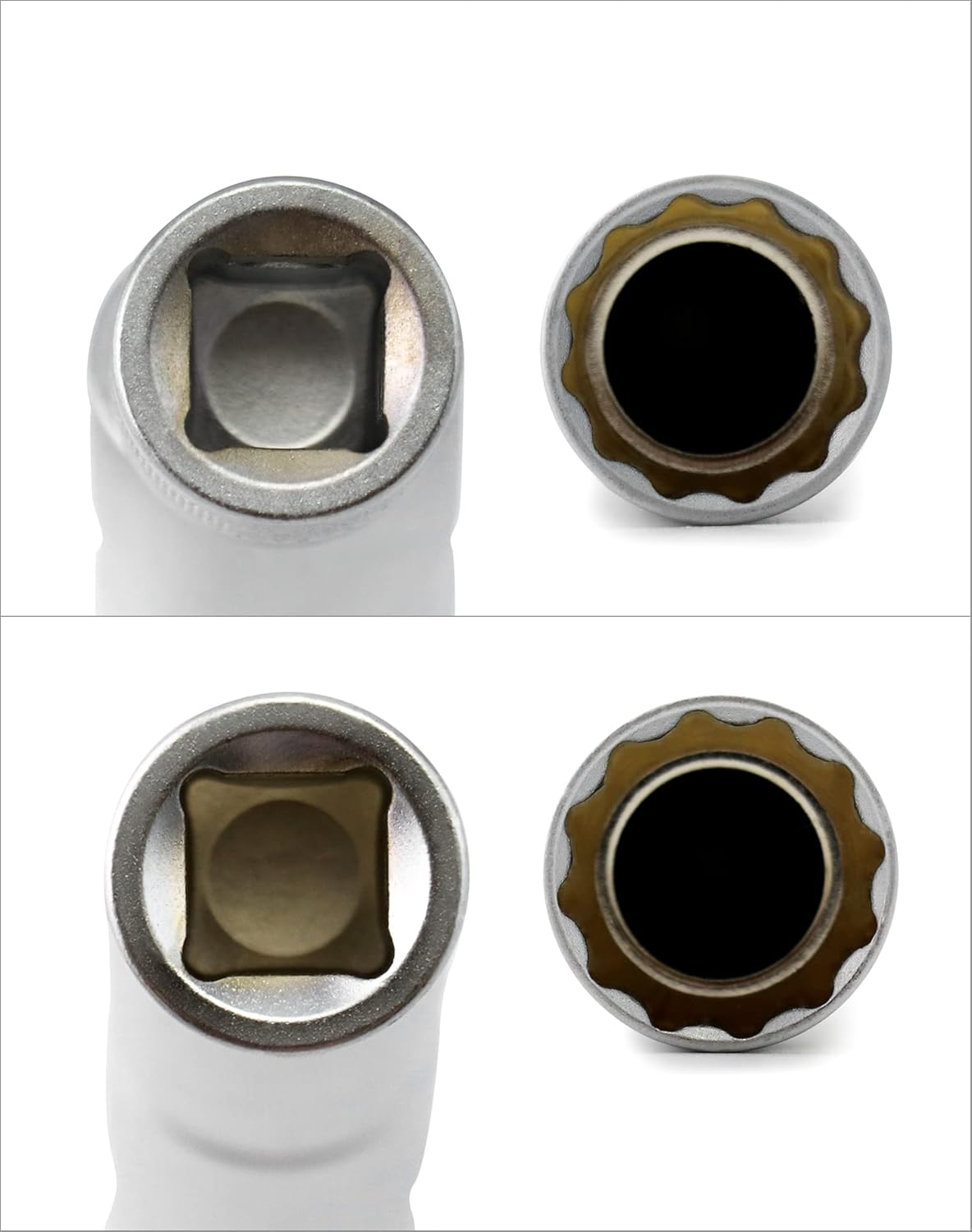 14mm&16mm Magnetic Swivel Spark Plug Socket, Thin Wall Magnetic Rotating 3/8" Drive 12 Point Standard Spark V1258-DP02-B-2897