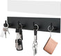 Key Holder Wall Mount, Large Metal Self Adhesive Key Hanger with 4 Hooks, No Drilling, Extra Adhesive Strip, V1258-DP02-B-290