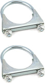 U-Bolt Muffler Tip Exhaust Hook, 2 Pack 2-1/2" OD Carbon Steel Universal Silencer Exhaust Clip V1258-DP02-B-2901