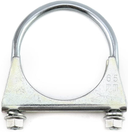 U-Bolt Muffler Tip Exhaust Hook, 2 Pack 2-1/2" OD Carbon Steel Universal Silencer Exhaust Clip V1258-DP02-B-2901