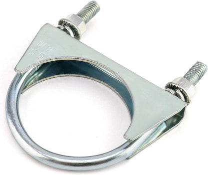 U-Bolt Muffler Tip Exhaust Hook, 2 Pack 2-1/2" OD Carbon Steel Universal Silencer Exhaust Clip V1258-DP02-B-2901