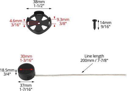 2 Pairs High-Power Neodymium Silk Dome Tweeter Set - 500W, 4 Ohm, Super High Frequency,-for Mini Car Audio V1258-DP02-B-2904