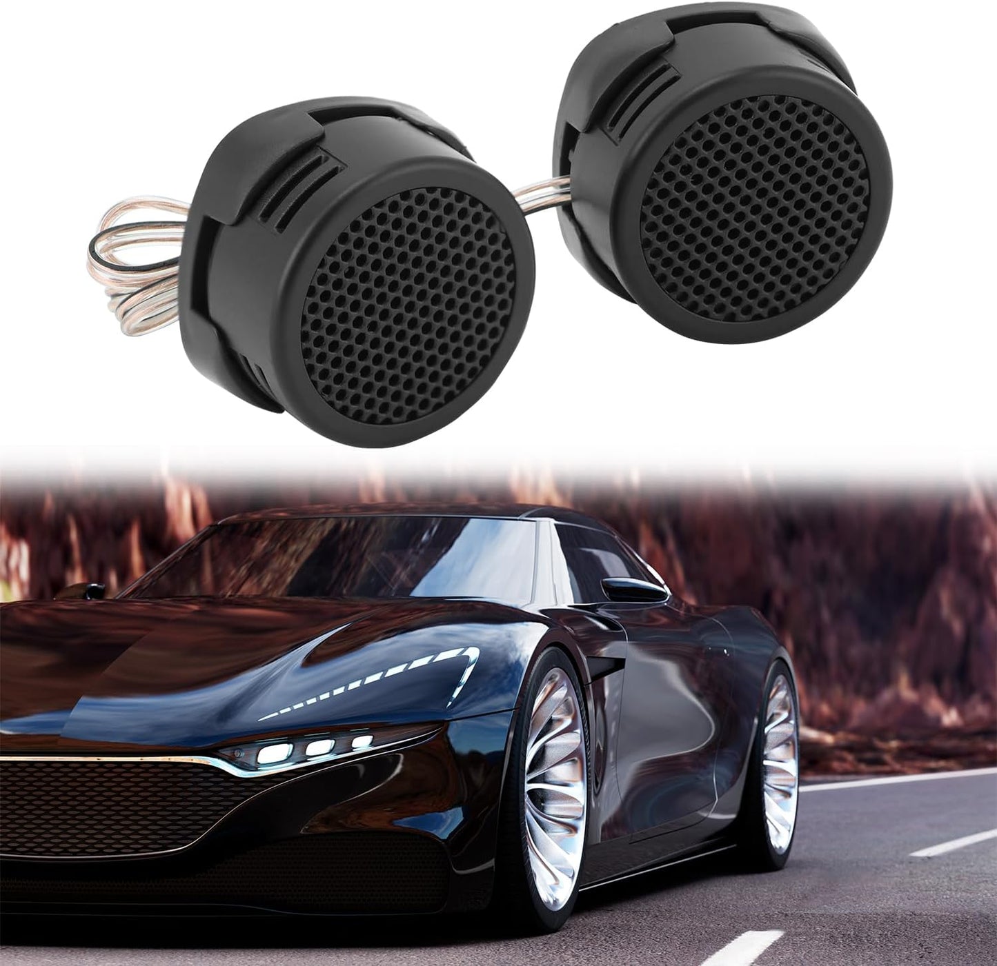 2 Pairs High-Power Neodymium Silk Dome Tweeter Set - 500W, 4 Ohm, Super High Frequency,-for Mini Car Audio V1258-DP02-B-2904