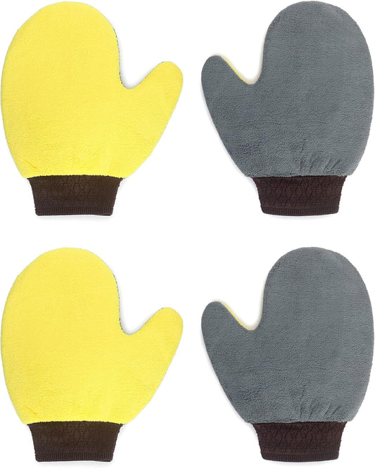 4 Pack Painter's Gloves, Soft Microfiber Terry Mitts for Cleaning, Dusting, and Painting V1258-DP02-B-2907