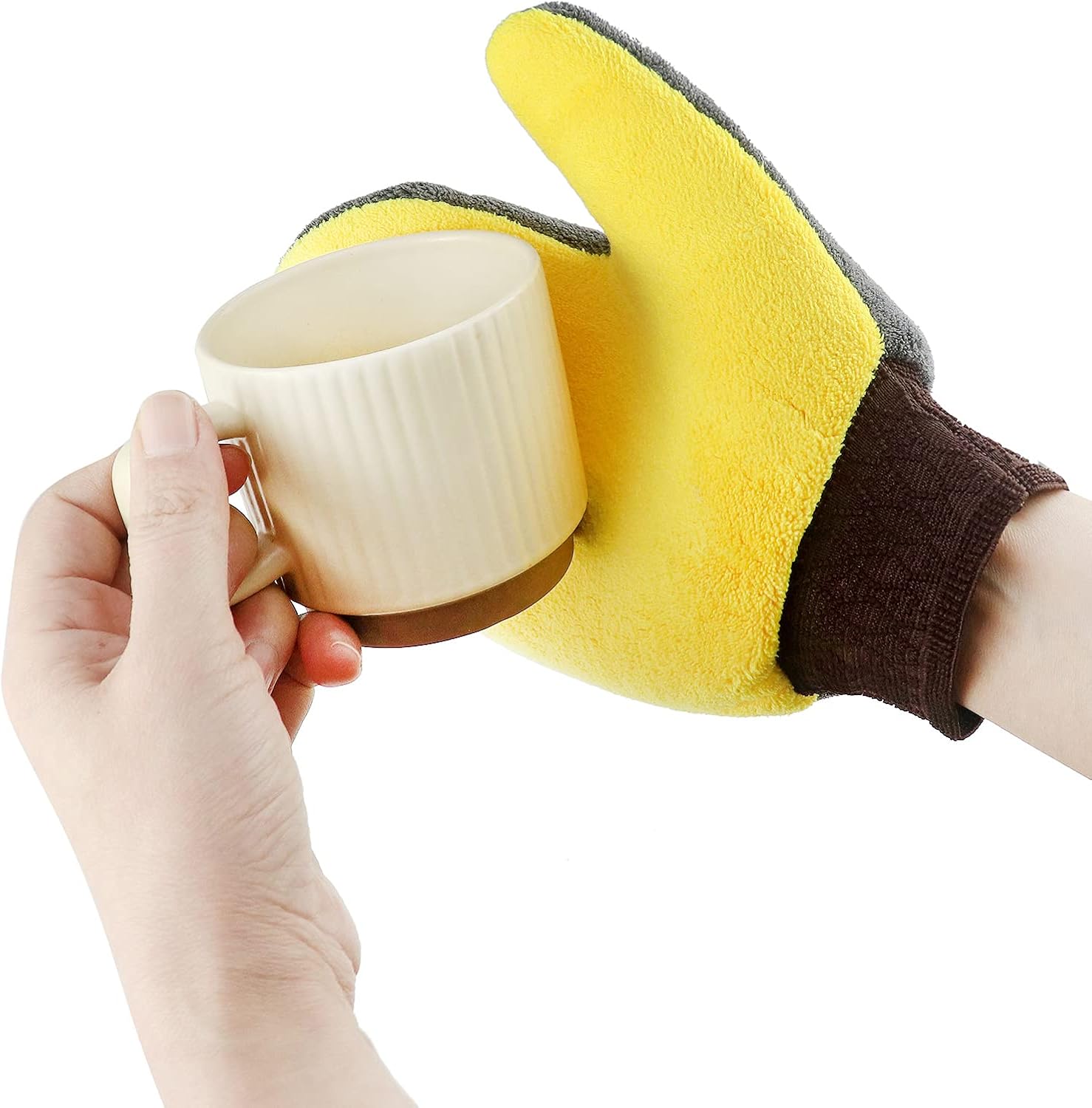 4 Pack Painter's Gloves, Soft Microfiber Terry Mitts for Cleaning, Dusting, and Painting V1258-DP02-B-2907