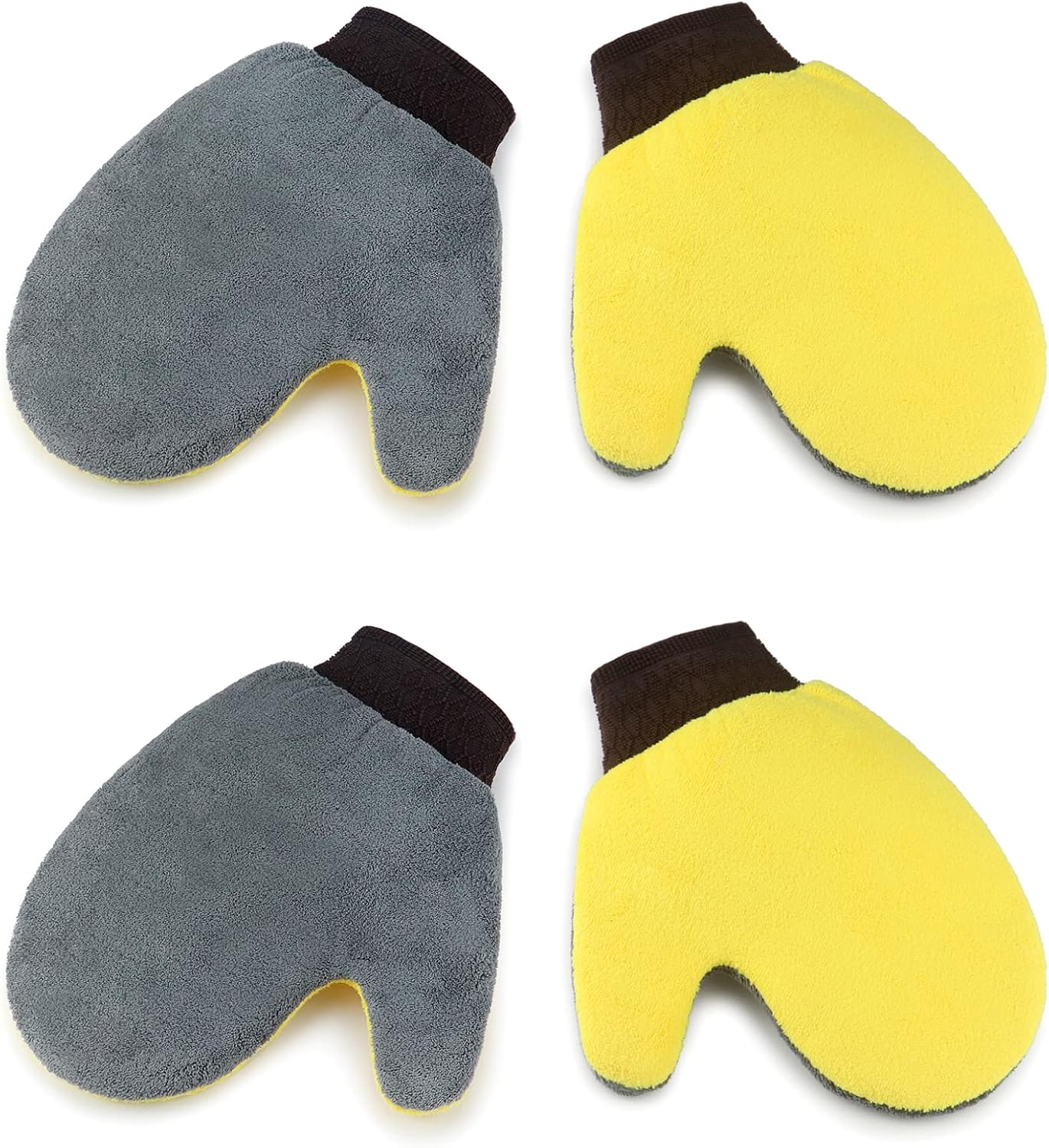 4 Pack Painter's Gloves, Soft Microfiber Terry Mitts for Cleaning, Dusting, and Painting V1258-DP02-B-2907