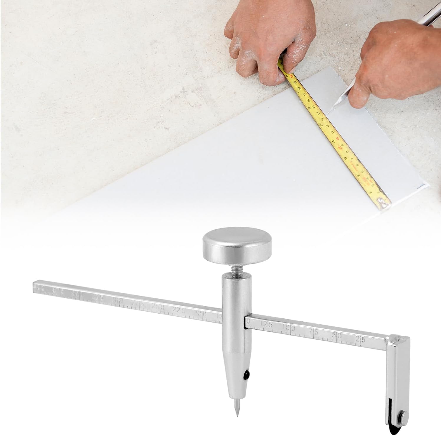 Durable Drywall Circle Cutter, Sturdy Metal Construction V1258-DP02-B-2908