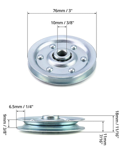Extra Heavy Duty Garage Door Pulley, 3 INCH 200LB, 2 Pack, Professional Grade V1258-DP02-B-2915