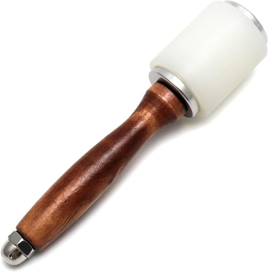 8inch Leather Carving Hammer, DIY Leathercraft Mallet with Nylon Straight Head Wood Handle, Sew Leather V1258-DP02-B-2918