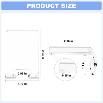 Adhesive Razor Holder, Wall Mount Shower Razor Hooks for His and Hers, Acrylic, Waterproof, Clear, 2 Pcs V1258-DP02-B-292