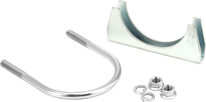 U-Bolt Muffler Tip Exhaust Hook, 2 Pack 3" OD Universal Silencer Exhaust Clip, Steel Exhaust Pipe Clamp V1258-DP02-B-2924