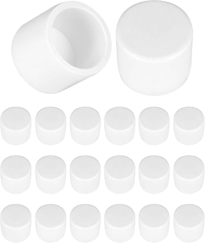 PVC Pipe End Cap Fitting, 20 Pack 1/2" Furniture Grade SCH40 Pipe Plug Socket Fitting, External End Cap, White V1258-DP02-B-2925