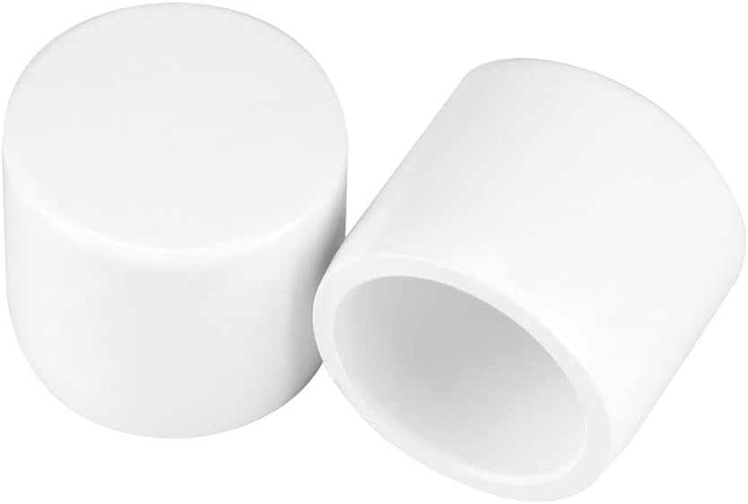 PVC Pipe End Cap Fitting, 20 Pack 1/2" Furniture Grade SCH40 Pipe Plug Socket Fitting, External End Cap, White V1258-DP02-B-2925