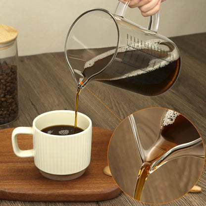 34OZ/1000ML Glass Measuring Cup (Ml/Oz/Cup), 4 Cups Multi-Purpose Kitchen Tool with V-Shaped Spout & Handle V1258-DP02-B-2926