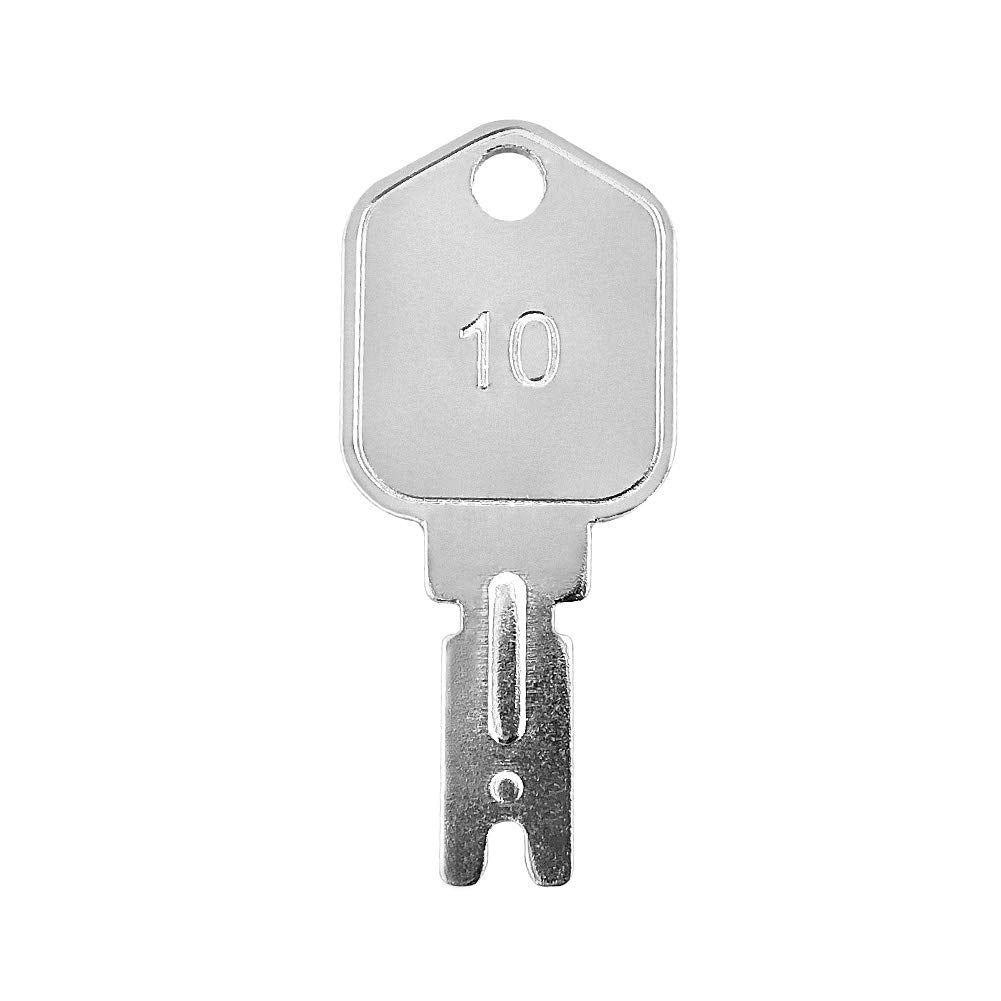 Ignition Keys, 10 Pack 166 Forklift Key Hyster Heavy Equipment Keys for Clark Yale Hyster Komatsu Crown V1258-DP02-B-2927
