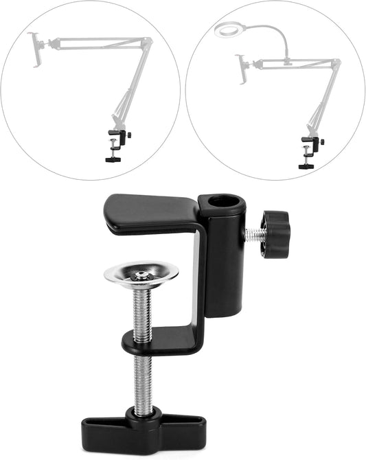 Universal Desk C-Clamp with 1/2" Thread Hole, 4 Pack Adjustable Metal Mounting Table Clamp, Desk Light Clamp V1258-DP02-B-2932