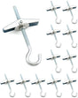 Ceiling Hooks, 12 Packs 3-9/16" Spring Toggle Wing Bolts Wall Fixing Heavy Duty Pothook for Hanging Plants, V1258-DP02-B-2939
