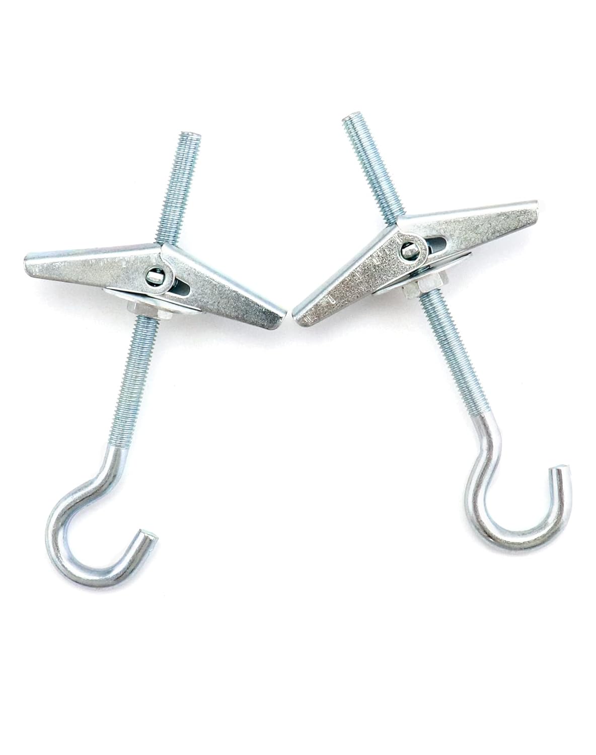 Ceiling Hooks, 12 Packs 3-9/16" Spring Toggle Wing Bolts Wall Fixing Heavy Duty Pothook for Hanging Plants, V1258-DP02-B-2939