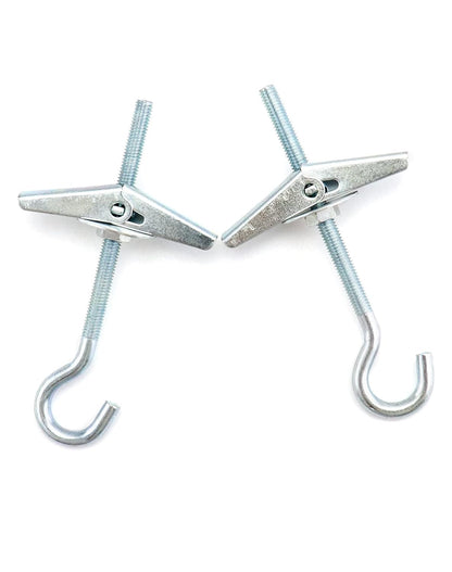 Ceiling Hooks, 12 Packs 3-9/16" Spring Toggle Wing Bolts Wall Fixing Heavy Duty Pothook for Hanging Plants, V1258-DP02-B-2939