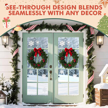 Wreath Hanger, Large Twist Lock Suction Cup Wreath Hooks, Heavy Duty, 22 LB Capacity, Removable and Reusable, V1258-DP02-B-294