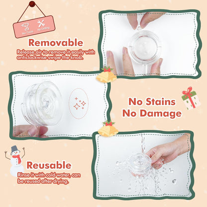 Wreath Hanger, Large Twist Lock Suction Cup Wreath Hooks, Heavy Duty, 22 LB Capacity, Removable and Reusable, V1258-DP02-B-294