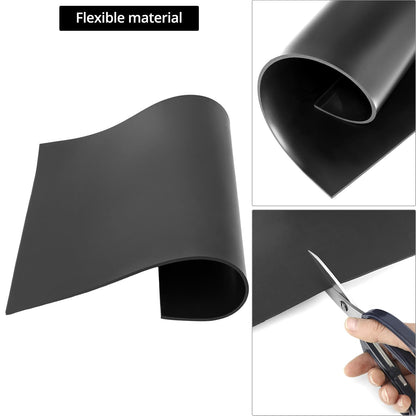 Rubber Sheet Roll, Solid Rubber Gasket Strip, 12" W x 12" L 1/8" Thick, for Sealing, Bumpers, Weather V1258-DP02-B-2940