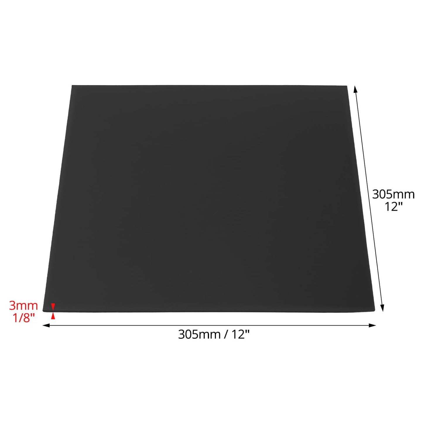 Rubber Sheet Roll, Solid Rubber Gasket Strip, 12" W x 12" L 1/8" Thick, for Sealing, Bumpers, Weather V1258-DP02-B-2940