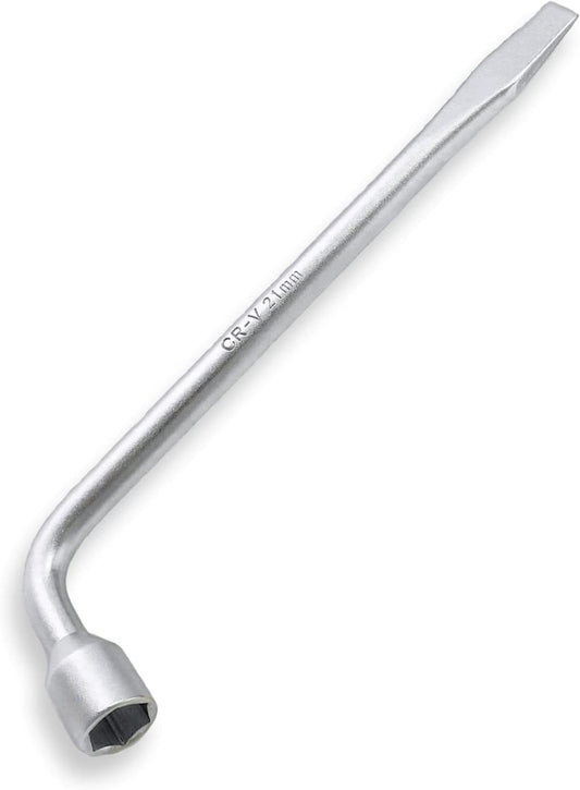 Car Spare Tire Lug Wrench for Jack, 13/16" High Carbon Steel L-shaped Tire Replacement Tool L Type Strong V1258-DP02-B-2949