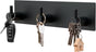 Magnetic Key Holder Wall Mount, Metal Adhesive Key Hanger with 3 Hooks, No Drilling, 2 Mount Options, Black, V1258-DP02-B-295