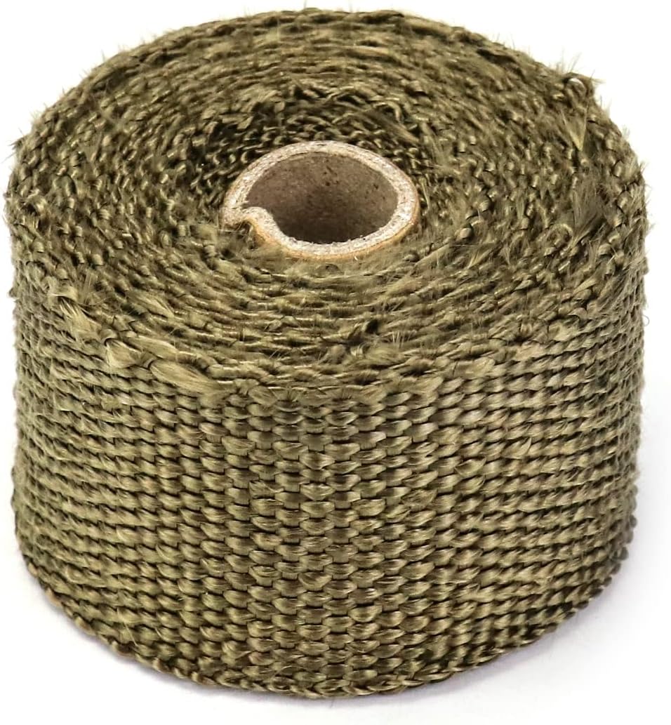 Fireproof Pipe Wrap, Pipe Insulation Webbing Anti-Scald Chimney Ribbon Furnace Flue Protector with 2 Clips V1258-DP02-B-2952