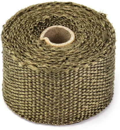 Fireproof Pipe Wrap, Pipe Insulation Webbing Anti-Scald Chimney Ribbon Furnace Flue Protector with 2 Clips V1258-DP02-B-2952