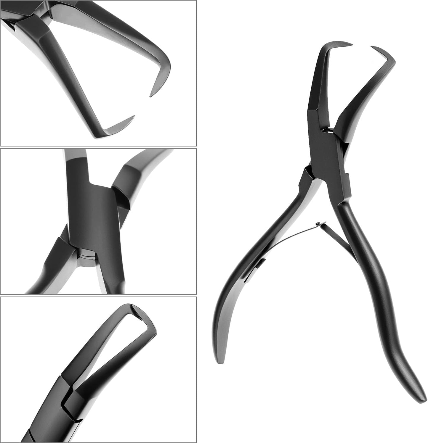 Professional Hair Extension Pliers, Stainless Steel Micro Link Bead Remover Tool for Micro Rings, Microlink & V1258-DP02-B-2954