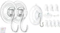 2 Pcs Large Suction Cup Hooks and 10 Pcs Large Suction Cup with Metal Hooks V1258-DP02-B-296