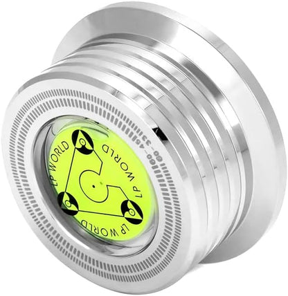 Record Weight Phono Disc Stabilizer, 60HZ Record Weight Stabilizer, with Bubble Leveling (60Hz, Silver) V1258-DP02-B-2963