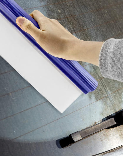 Water Car Squeegee,12 inch Flexible Water Silicone Window Squeegee for Car Or Home Use, Blue V1258-DP02-B-2965
