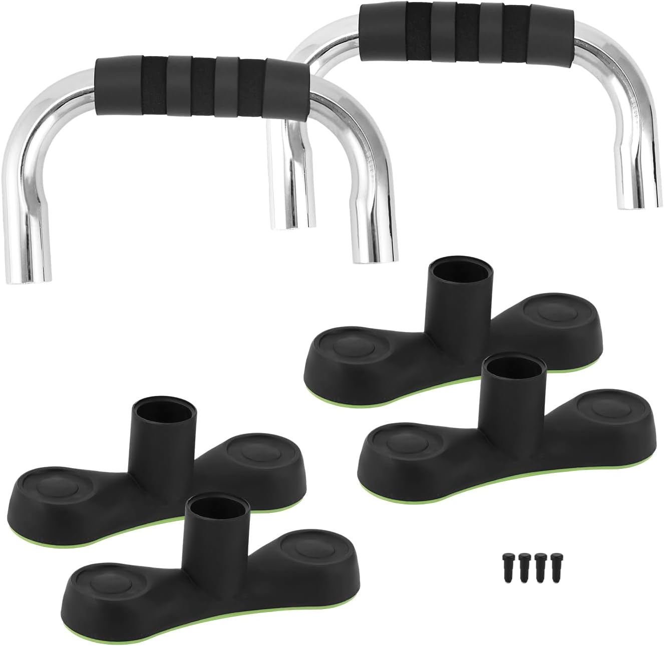 Steel Push Up Handles for Floor, Portable Push Up Stands with Non-Slip Grip, Angled Incline V1258-DP02-B-2967