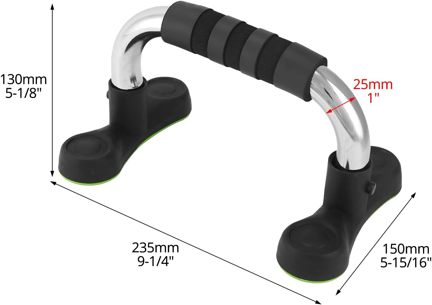 Steel Push Up Handles for Floor, Portable Push Up Stands with Non-Slip Grip, Angled Incline V1258-DP02-B-2967