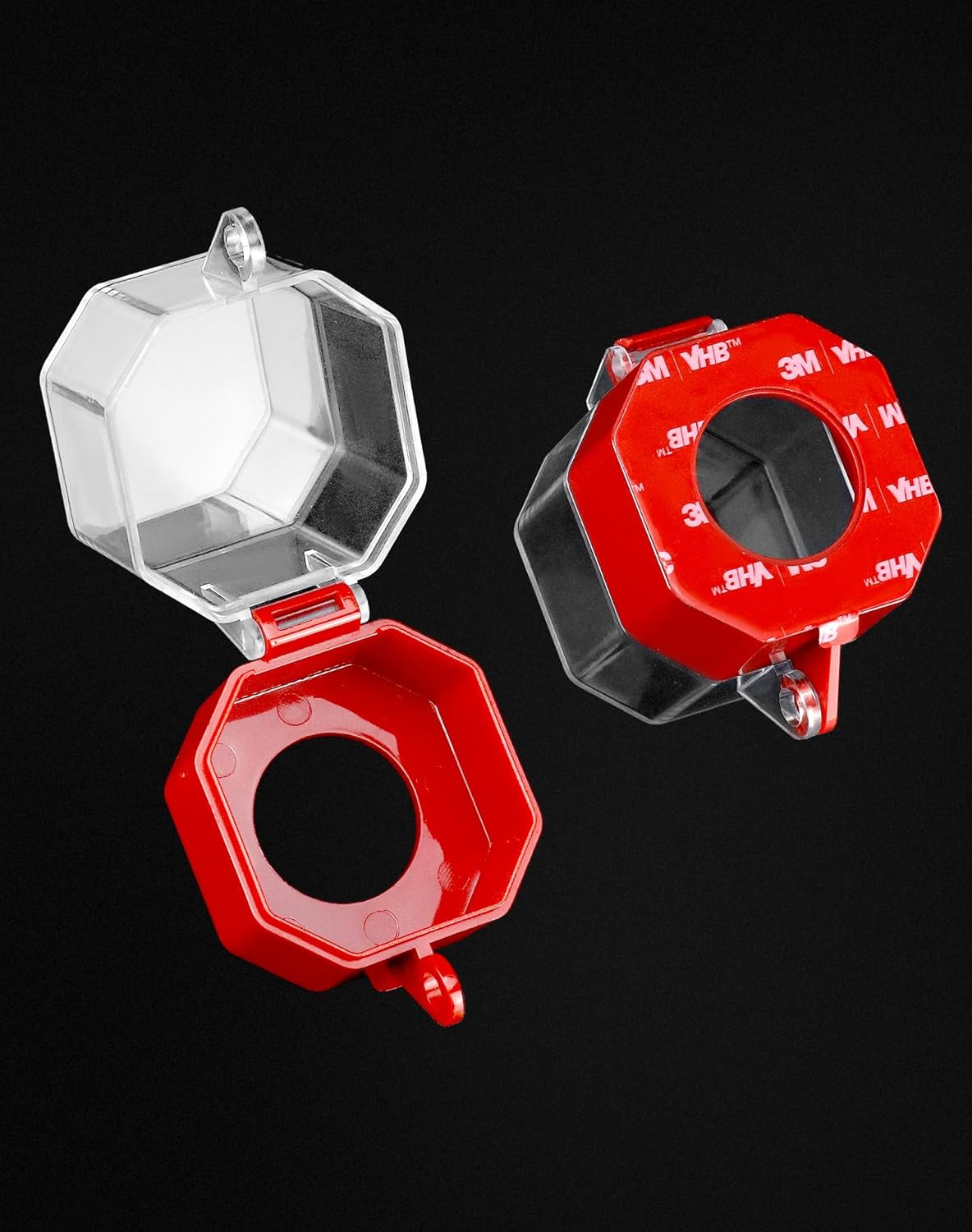 Emergency Stop Button Cover, 4 Pack Plastic Switch Cover Protector, Toggle Switch Push Button Switch Lockout V1258-DP02-B-2969