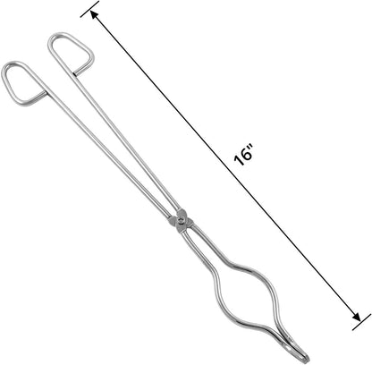 16" Stainless Steel Crucible Tongs for Laboratory, Industry V1258-DP02-B-2971