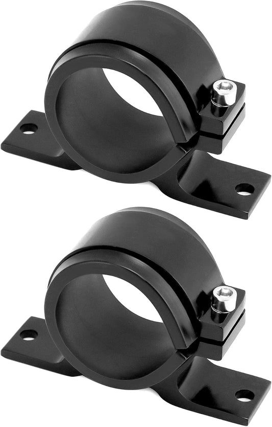 Fuel Pump Clamp Holder, 2 Pack 50mm Fuel Filter Mounting Bracket, Premium Aluminum Alloy Oil/Fuel Pump V1258-DP02-B-2974