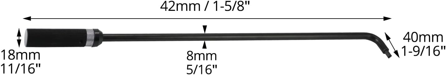 High-Precision Pilot Screw Adjusting Tool - 16.34" Carburetor Adjustment Screwdriver with 110 degrees Angled V1258-DP02-B-2978