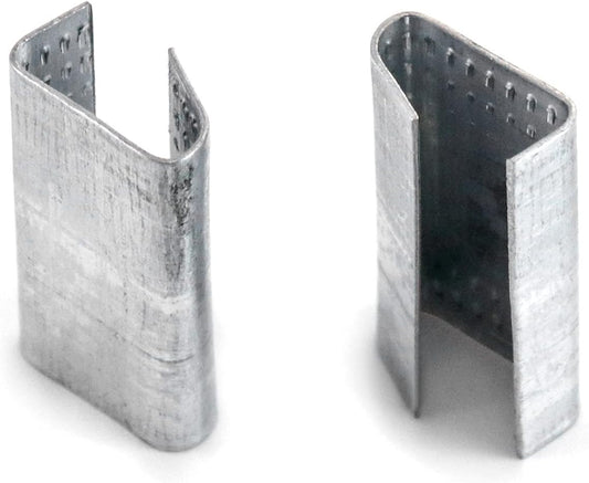 Strapping Open Seal, 200 Pcs Banding Clip Snap-On Gripper Strap Clip for 1/2" Width Strap V1258-DP02-B-2979