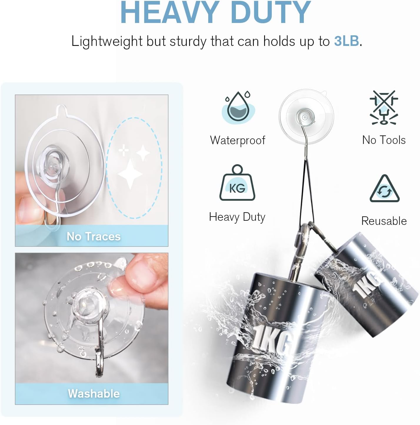 2 Pcs Small Suction Cup Hooks and 12 Pcs Small Suction Cup with Metal Hooks V1258-DP02-B-298