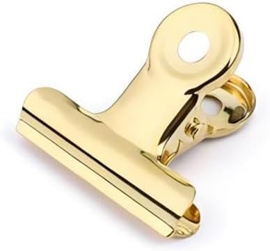Small Gold Bull Hinge Clips, 30 Pcs Tiny Metal Binder Paper Clips for Tags Bags, Pictures Photos, Wire Grid V1258-DP02-B-2983
