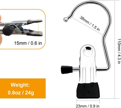 Boot Hanging Clips Hooks - 8 Pcs Boot Hangers Laundry Clips Stainless Steel Clothes Pins for Drying Sock V1258-DP02-B-2996